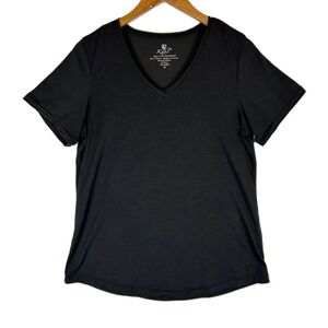 Kuhl Black V Neck T Shirt Top Womens Size M Lightweight Basic Tee